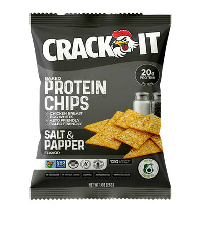100% Salt & Pepper Flavor Baked Protein Chips